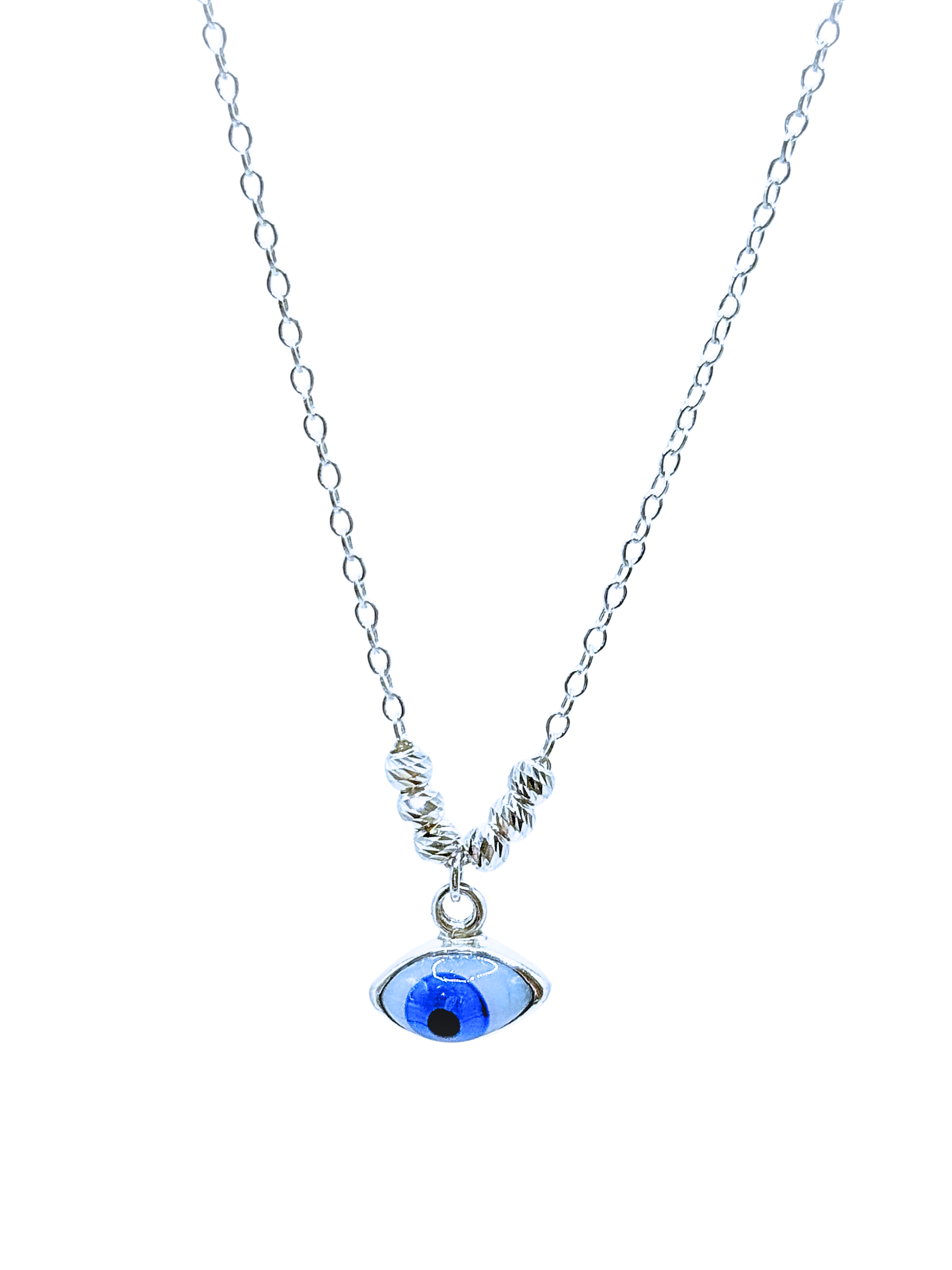 Collar ojo azul piedra