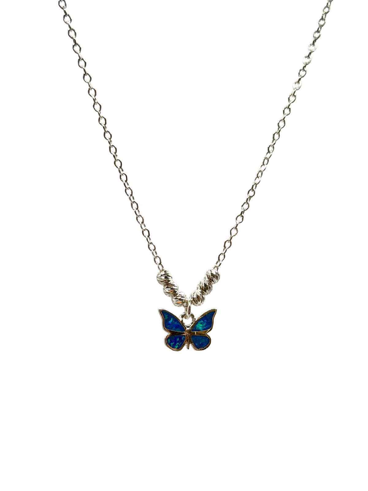 Collar ópalo mariposa