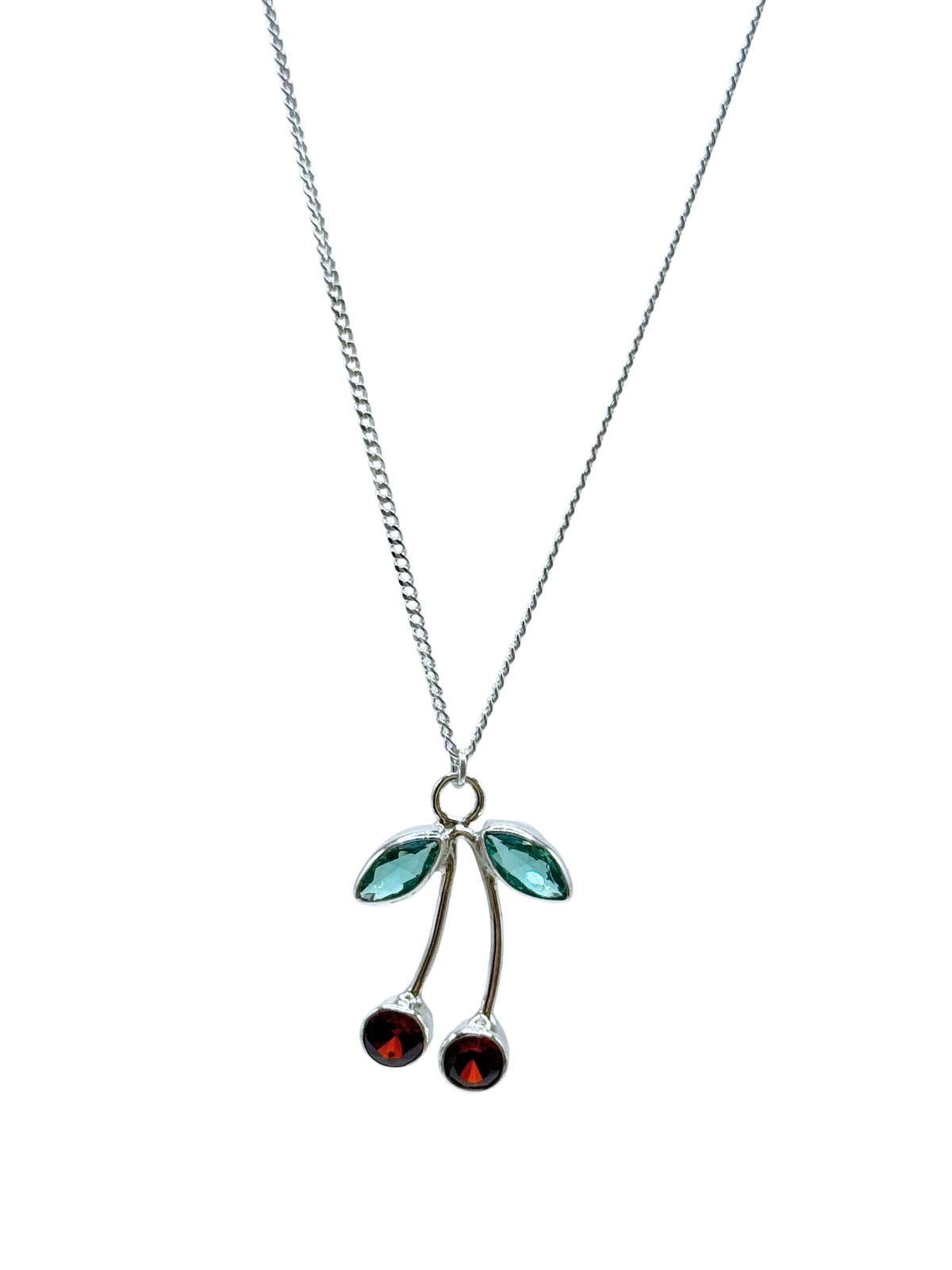 Collar cerezas con zirconia