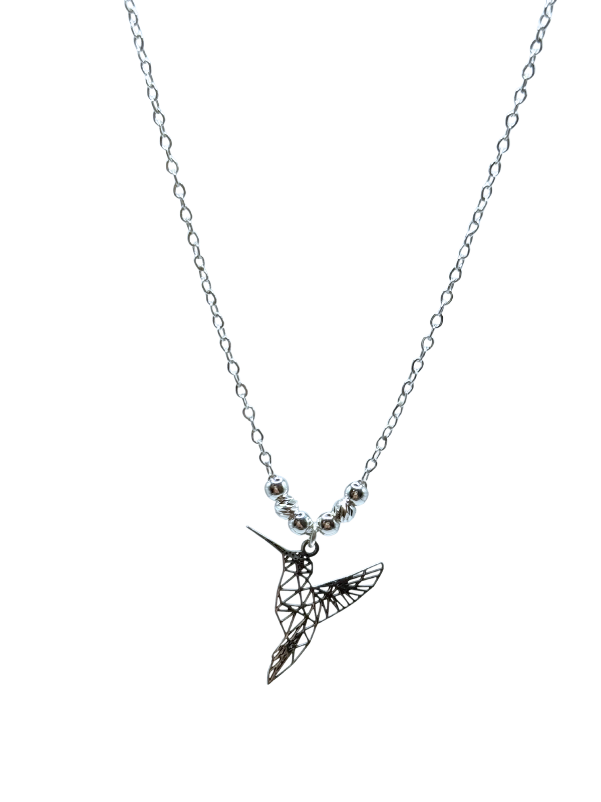 Collar colibri geometrico