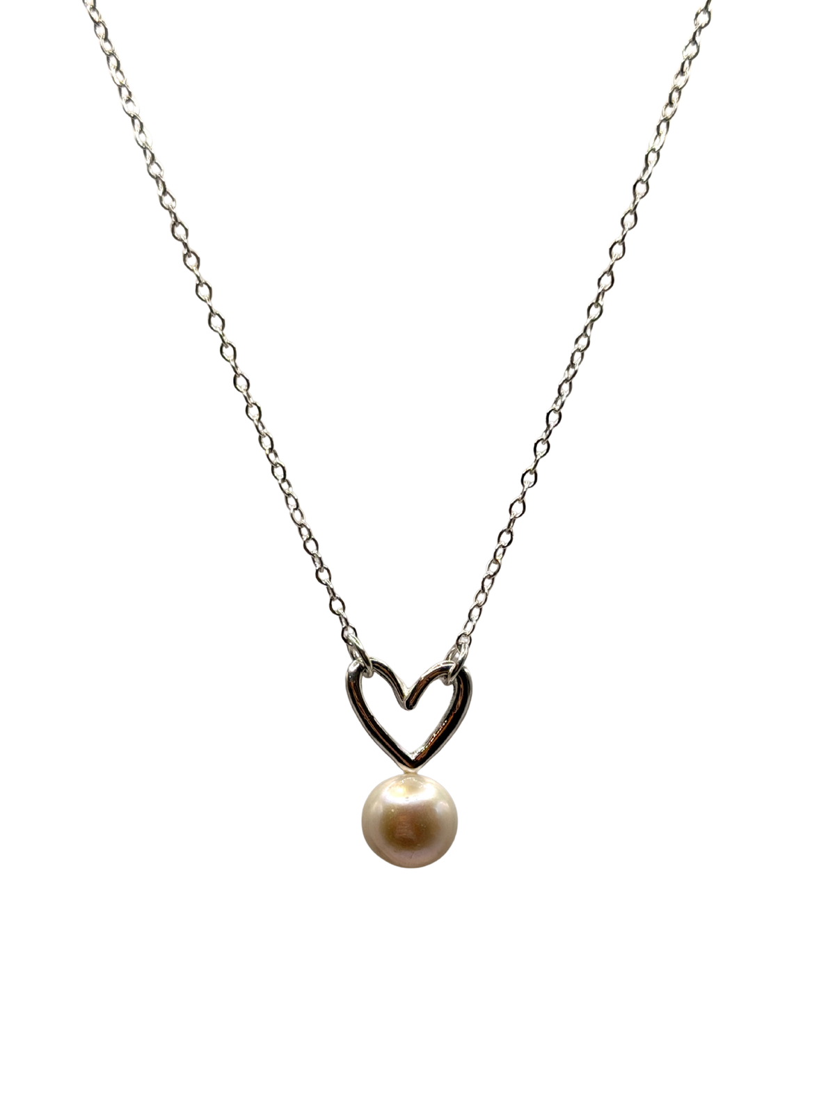 Collar corazon y perla